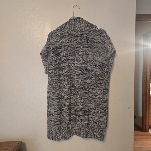 Eddie Bauer Gray and White Chunky Knit Cardigan Sweater - Picture 3 of 5
